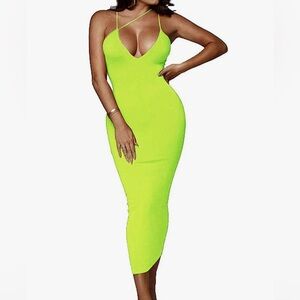 Neon green dress